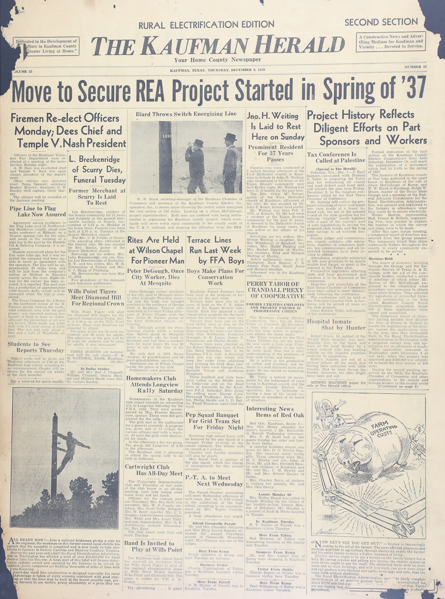 Old Kaufman Herald Newspaper