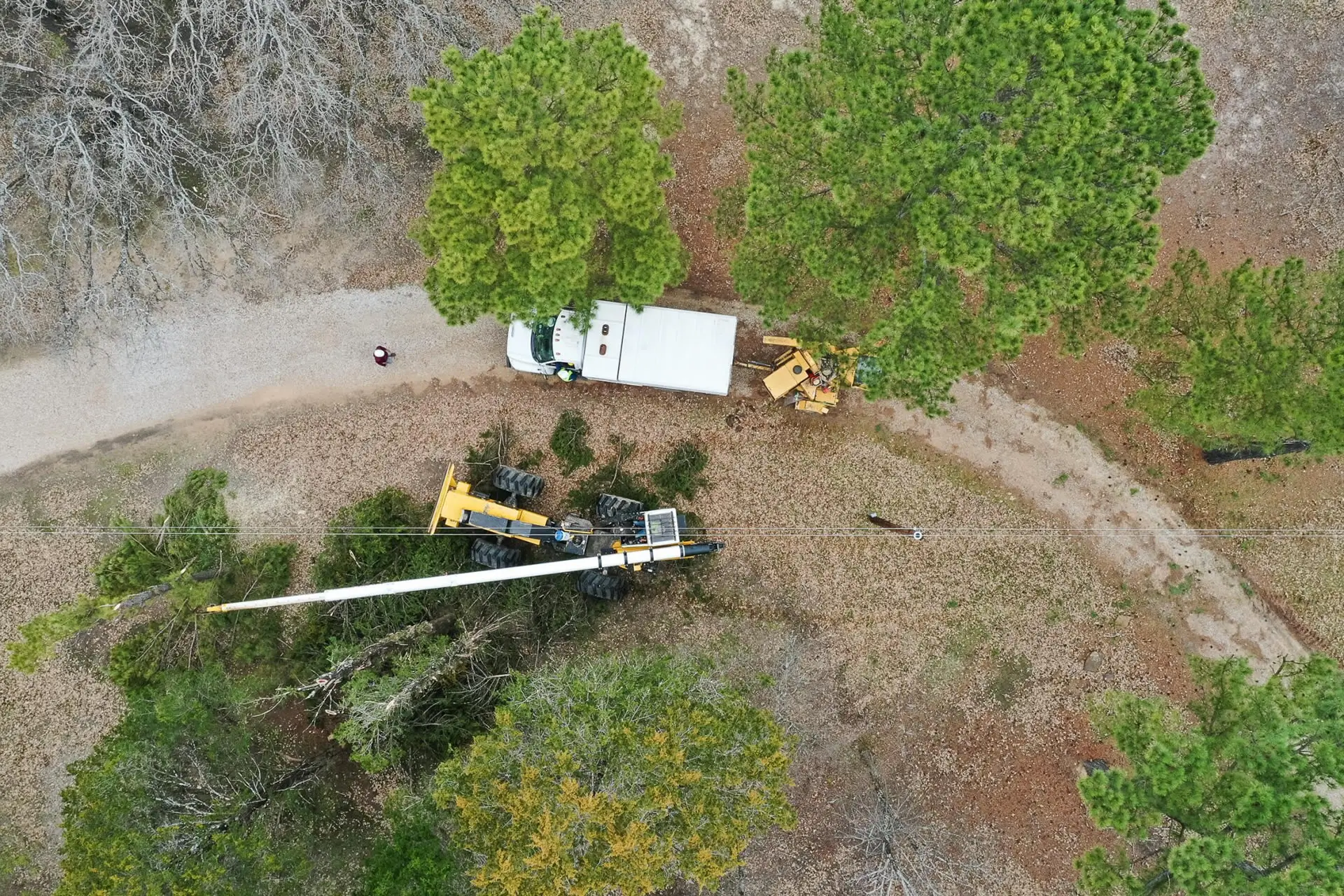 Area view of trucks